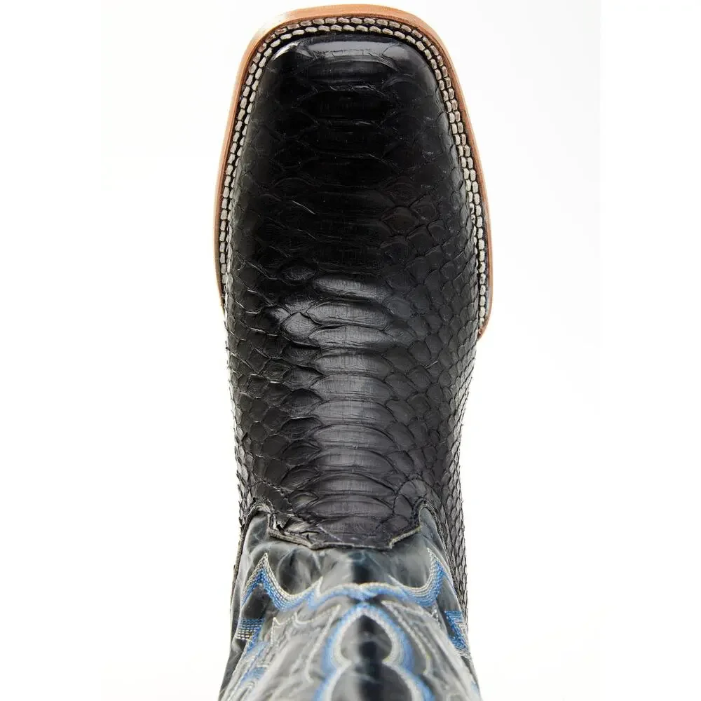 NEW‎ Cody James Black Python Western Boots Square Toe Exotic Cowboy Rodeo 9D